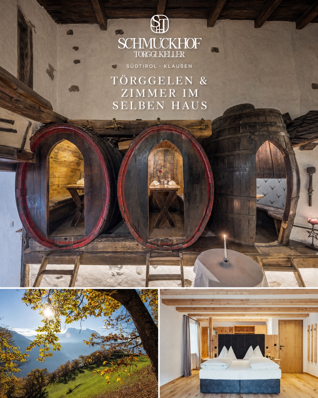 Törggelen und Zimmer im selben Haus