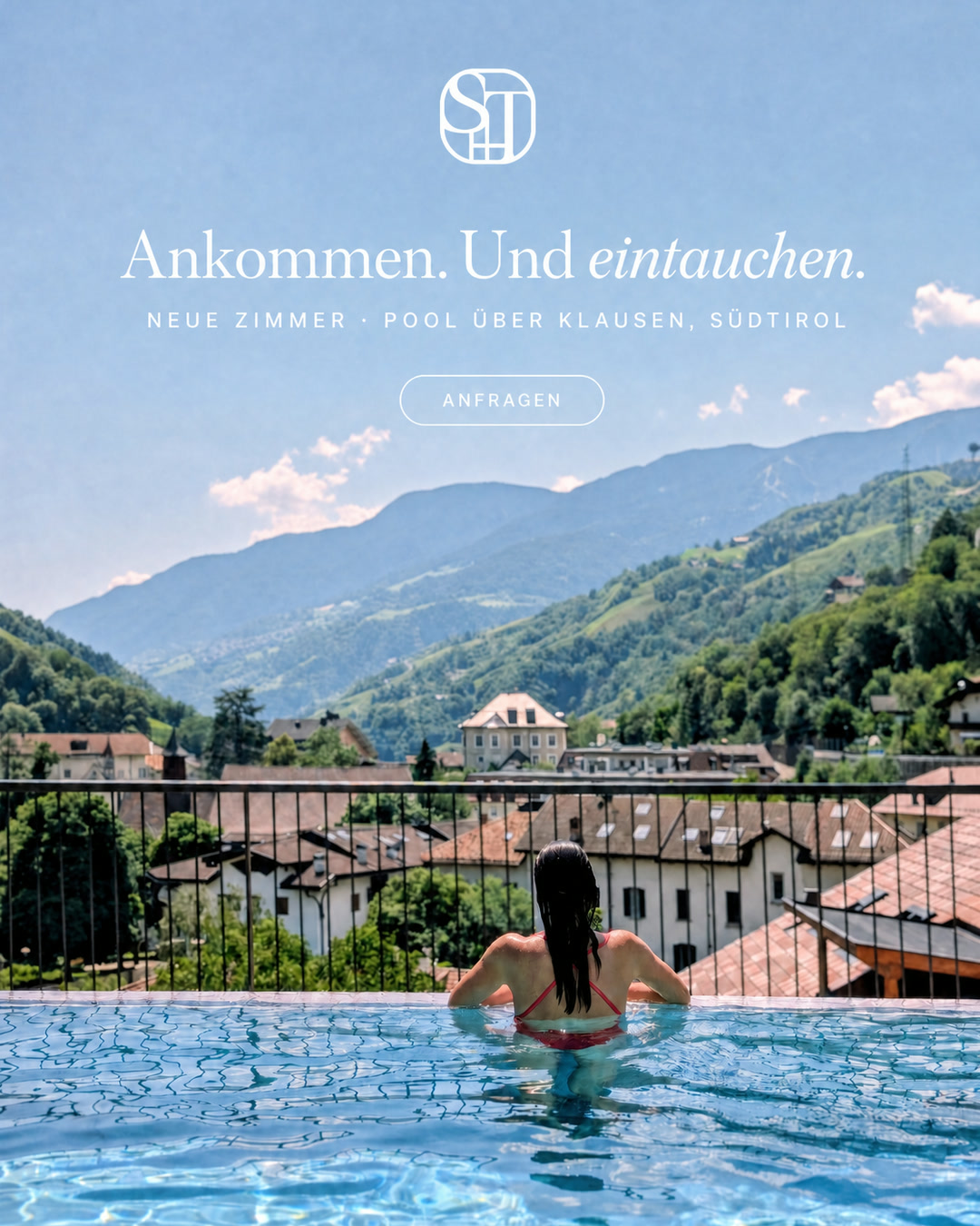 Ankommen und in den Pool über Klausen eintauchen